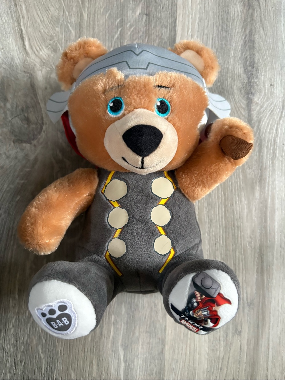 Build-A-Bear Marvel Thor Teddy - Brown, Gray & Blue